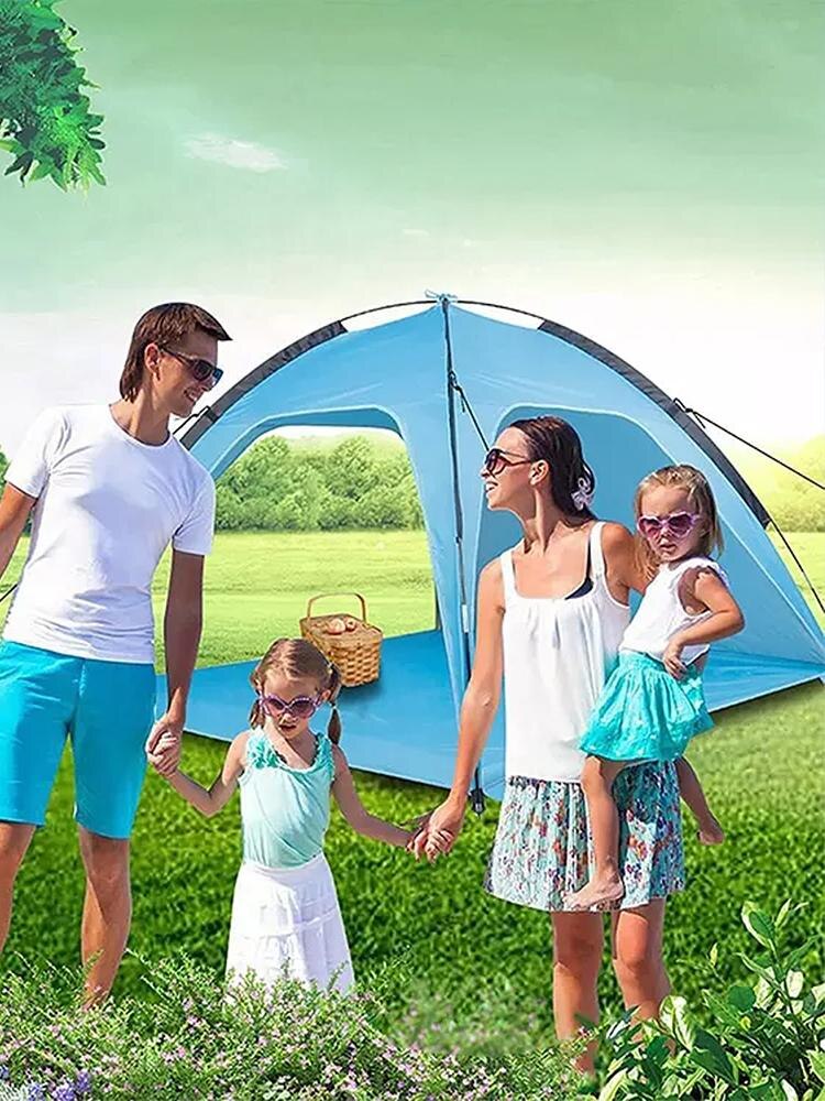 Cheap Goat Tents Large Beach Tent Sun Shelter Summer Sunscreen Rainproof Protectiont Model UV Shelters 2 Portable Travel Canopy Fishing Camp L8G9   
